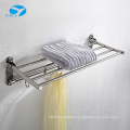 Stainless Steel Metal Towel Bar, Wall-Mounted Towel Holder Organizer Towel Shelf Storage Rail for Bathroom